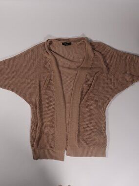 Forever 21 Taupe Open-Front Knit Cardigan Sweater | Neutral Cozy Layering Piece